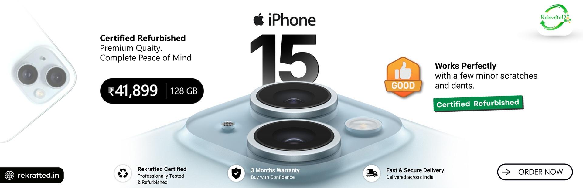 Refurbished iPhone 15 - Excellent Condition
